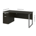 Bestar Aquarius Bureau avec un caisson - Gris profond & blanc-Une garantie de 5 ans contre tout défaut de matériaux ou de fabrication est offerte à l’acheteur initial