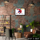 Lane Hutson Montreal Canadiens - Toile encadree - 31" x 22"-Sous licence officielle de la LNH et de l'AJLNH