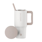 GROSCHE - Aspen Gobelet Isolé avec Poignée - 32 oz - Blanc Crème-Isolation sous vide à triple paroi