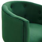 Modway - Savour Touffe Performance Velvet Chaises d’accent - Émeraude - Ensemble de 2-8