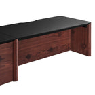 Modway - Kinetic Support mural de 38" Bureau avec armoire et tablette - Black Cherry-7