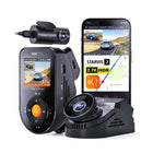 Vantrue - Caméra embarquée double S1 Pro avant et arrière avec carte SD 64 Go-Objectifs ultra grand angle 160° couvrent plusieurs voies avec faible distorsion et filtre cpl optionnel réduit les reflets causés par pluie ou soleil