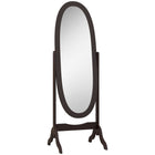 HOMCOM - Miroir pleine longueur - 18,9 po l x 57,9 po H - marron-Design en ligne droite inclinable selon deux angles différents pour offrir la vue souhaitée 