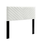 Modway - Alyson Chenal angulaire touffé Performance Velvet Tête de lit King / King de Californie, Blanc-Tête de lit Glam Deco