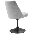 Modway - Lippa Salle à manger pivotante Rembourré Fauteuil d’appoint - Noir Gris clair-Assemblée requise