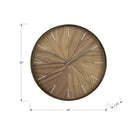 Monarch Specialties - 9051 Horloge Murale Rond de 20" - Visage Marron Clair, Cadre Brun-Cette horloge murale analogique fonctionne avec une pile AA (non fournie) pour une installation facile, sans assemblage requis, et s'intègre parfaitement à votre décoration