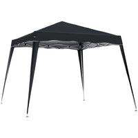 Outsunny - Tente auvent d'extérieur pliante 8 pi l x 8 pi L avec sac - Noir-Convient pour organiser une petite fête, un pique-nique, des sorties à la plage, etc