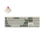 Keychron - Q6 Max RGB Wireless Mechanical Keyboard - Red Switch - Full-size Layout with Knob - Shell White-Connectivité exceptionnelle : Passez sans effort d'un appareil à l'autre avec la connexion sans fil 2,4 GHz ou Bluetooth 5.1, offrant des temps de réponse rapides et des capacités multitâches sur votre ordinateur, téléphone et tablette.