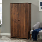 Sauder - Meuble de rangement River Ranch - Grand Walnut-étagères réglables: Quatre étagères réglables pour une polyvalence de rangement optimale. Chaque étagère réglable a une capacité de poids maximale de 25 lb. La grande étagère supérieure peut contenir 35 lb