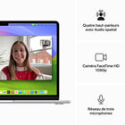 Apple - Portatif MacBook Air 13,6 po, M3, SSD 256 Go, Mémoire unifiée 16 Go, Argent, Français-Plus de place pour ce que vous aimez: L’écran Liquid Retina 13,6 po prend en charge un milliard de couleurs.