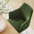 Modway - Lippa Salle à manger pivotante Performance Velvet Fauteuil - Vert mousse blanche-Coussin de siège amovible