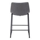 Zuo - Smart Tabouret de comptoir - Charcoal - Ensemble de 2-6