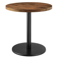Modway - Viva Manche Bois d’acacia Table d’appoint - Chêne à lumière noire-Plateau de table en bois d’acacia