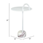 Zuo - Will Table d’appoint - Blanc-Garantie limitée de 3 ans