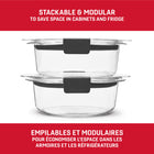 Rubbermaid - Contenants de conservation alimentaires ronds anti-fuite Brilliance - 510 ml - Paquet de 2-Empêche les éclaboussures au micro-ondes : les évents intégrés sous les couvercles vous permettent de réchauffer les restes sans enlever les couvercles
