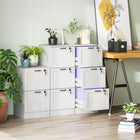 HOMCOM - Caisson de bureau vertical à 3 tiroirs - effet bois blanc-Une tringle de suspension réglable dans chaque tiroir permet d'accueillir des dossiers au format A4 et lettre 
