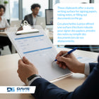 Davis Group - Planchettes à pince à ressort, format lettre, 9 po l x 12 po H – Transparentes - 6 par paquet-Les planchettes sont munies d’une pince en métal solide