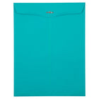 JAM Paper - Enveloppes Colourées pour catalogue à extrémité ouverte - 10 x 13 - avec fermeture à fermoir - bleu mer recyclé - paquet de 50-Taille: 10 x 13 pouces