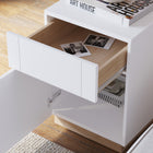 Nexera - Table d'appoint Nauraa, Blanc et Érable naturel-5
