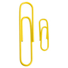 JAM Paper - Paquet combiné de trombones colourés - standard et jumbo - trombones jaunes - 1 paquet de 100 et 1 paquet de 75-Taille : 1 pouce (standard/régulier) et 2 pouces (jumbo) | Gardez vos piles de papier organisées avec des trombones colourés