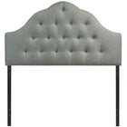 Modway - Sovereign Tissu rembourré Tête de lit King, Gris-Rembourré de mousse