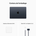 Apple - MacBook Air 13 po - M2 - 256 Go de stockage SSD - 8 Go de mémoire unifiée - Minuit-Système d’exploitation macOS Monterey