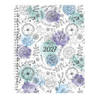 Blueline - 2027 agenda hebdomadaire/mensuel à colorier DoodlePlan avec reliure à double spirale – 11 po x 8 1/2 po – design Botanica – bilingue-Espace ligné à chaque jour