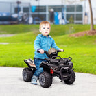 Aosom - Quad 6v pour enfants avec musique, voiture à 4 roues électrique sur batterie - noir-Moteurs 6V fournissant une puissante propulsion arrière 
