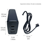 Bluediamond - Multiprise et chargeur compact de 67W avec 1 prise AC + 2 ports USB-C et 1 port USB-A - 1,5 m-Dimensions globales: 1.18 x 2.16 x 3.74 po