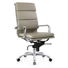 Plata Import Paco Gris Chaise de bureau, dossier haut (LS-3060-G)-Siège en cuir PU