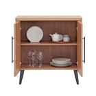 Manhattan Comfort - Jodie 31,1 po Buffet d’Appoint Style Mid-Century Modern - Érable-15,7 po L x 31,1 po l x 32 po H