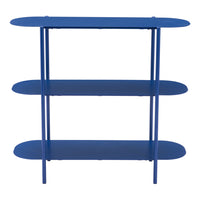 Zuo - Tre Console Table - Bleu-Plateau de forme ovale en acier thermolaqué