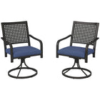 Outsunny - Chaises pivotantes Patio, Rocker pivotant extérieur, bleu-Pour que deux personnes puissent se détendre ensemble autour de la piscine 