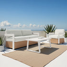Zuo - Gelo Chaise pivotante - Blanc/Brun-Dimensions: 29,9 po L x 25,2 po L x 33,1 po H