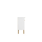 Manhattan Comfort - Buffet moderne mi-siècle Yonkers 160 cm (62,99 po) - Blanc-Conception de planche supérieure élégante à bords biseautés