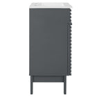 Modway - Render 18" Armoire à coiffeuse de salle de bain - Gris blanc-Comptoir intégré