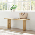 Modway - Amistad 46" Bois Banc - Chêne-Coussinets de pied ajustables non marqués