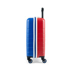Reebok - Valise de cabine à coque rigide 21.50po Double Dribble - Bleu-Doublure signature à l’intérieur avec panneau de séparation, poches pratiques et sangles de maintien pour garder le contenu organisé et en place