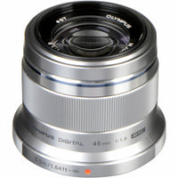Olympus - Objectif numérique M.Zuiko 45 mm f/1.8 - Argent-Distance focale de 45 mm