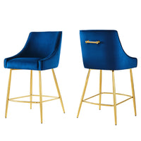 Modway - Discern Tabourets de comptoir - Marine - Ensemble de 2-Tabouret de comptoir Glam Deco