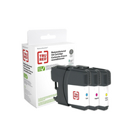 Staples - Cartouche d'encre Brother LC613PKS remise à neuf - rendement standard - cyan, magenta, jaune - paquet de 3-Compatible avec: Brother DCP-165C, DCP-375CW, DCP-385C, DCP-395CW, DCP-585CW; MFC-250C, MFC-255CW, MFC-290C, MFC-295CN, MFC-490CW, MFC-495CW, MFC-5490CN, MFC-5890CN, MFC-5895CW, MFC-6490CW, MFC-6890CDW, MFC-790CW, MFC-795CW, MFC-990CW, MFC-J220, MFC-J265w, MFC-J415w, MFC-J615w, MFC-J630w