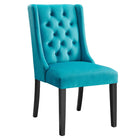 Modway - Baronet Performance Velvet Chaises de salle à manger Ensemble de 2 - Bleu-Touffage classique des boutons