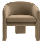 Modway - Greer Velours Performance Rembourré Fauteuil d’accent - Taupe-Arrivée entièrement assemblée