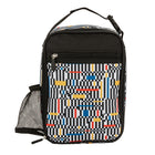 Pep Rally - Grand sac à lunch - Blocs multicolores-Sac à lunch avec poche latérale pour bouteilles d'eau ou collations supplémentaires