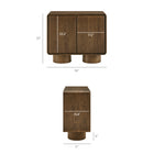 Modway - Lumo 2 portes Bois Armoire d’accent - Noyer-Rangement dissimulé à deux portes