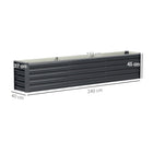 Outsunny - Jardin surélevé galvanisé - 8 pi x 1,3 pi x 1,5 pi - gris foncé-Barres de soutien intérieures et plaques d’angle pour renforcer la stabilité globale 