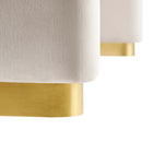 Modway - Koda Performance Velvet Ottoman de la cascade - Brass Almond-9