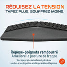 Delton - Ensemble clavier et souris filaires ergonomiques KB250&S38 - noir-Profitez d'un contrôle fluide grâce à notre ensemble clavier-souris, doté de trois niveaux de DPI réglables (800/1200/1600) pour une sensibilité personnalisée et des performances précises.
