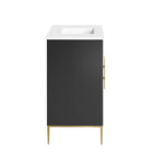 Modway - Awaken 36" Vanette de salle de bain - Blanc Noir-Matchs non inclus