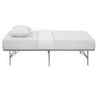 Modway - Horizon Acier inoxydable Cadre de lit simple, Argent-Cadre en acier inoxydable robuste